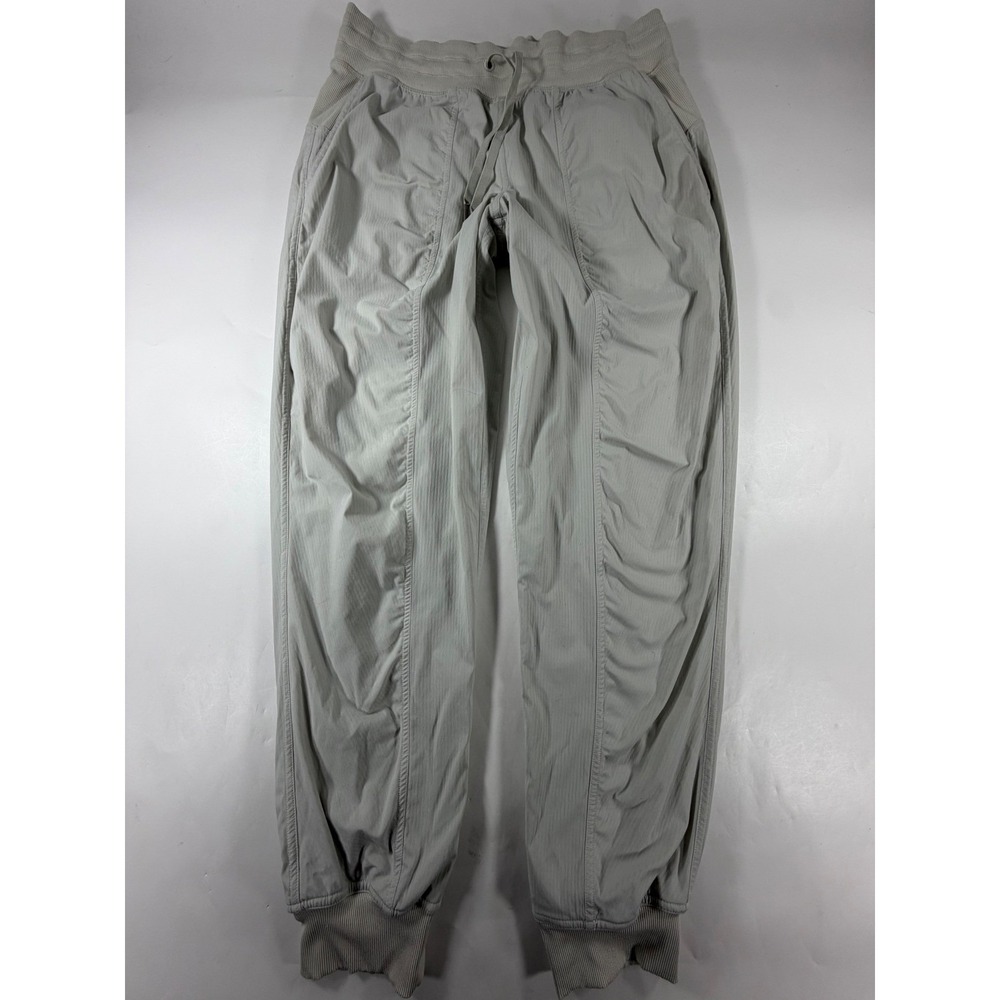 Lululemon Beyond the Studio Jogger Pants Grey Textured Drawstring Tapered Womens